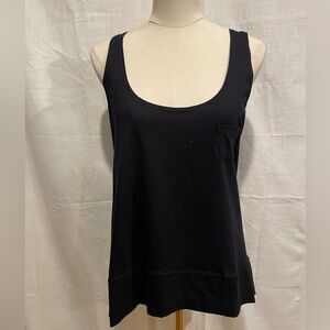 NWT L JUST JILL‎ black tank with pocket